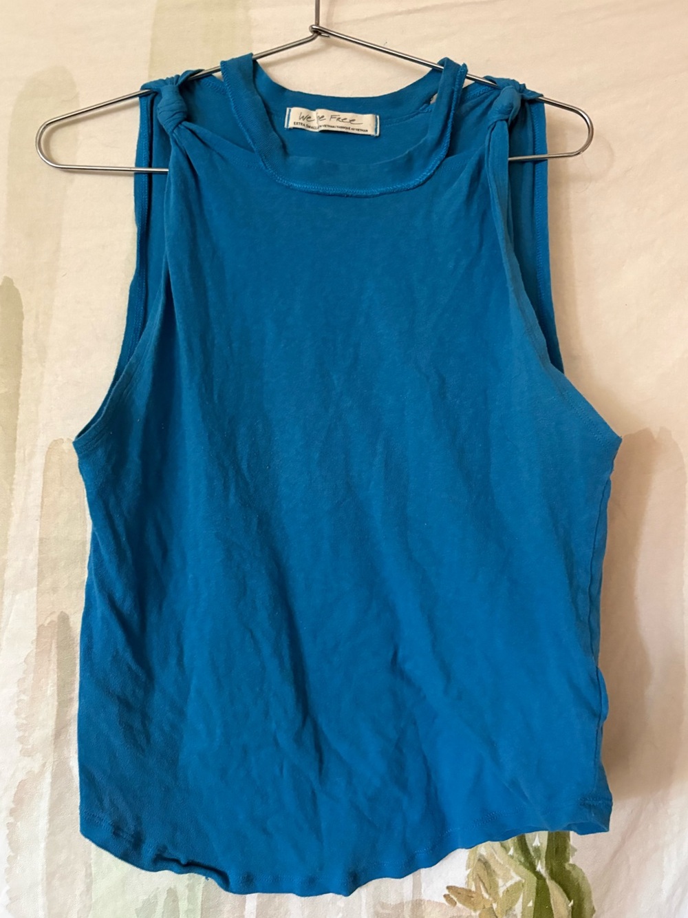 We the Free Blue Knot-Shoulder Tank Top - Free People 🌵XS
